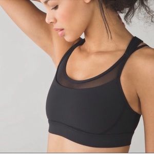 Lululemon Black Mesh Sports Bra